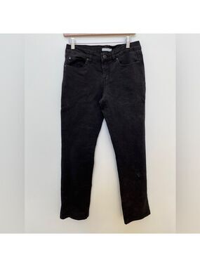PURE By Alfred Sung Black Jeans Straight Leg Mid-Rise Classic 5 Pocket